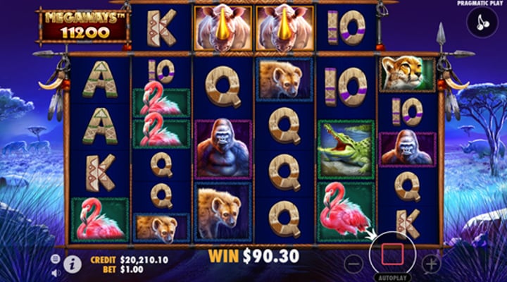 Great Rhino Megaways Slot Screenshot
