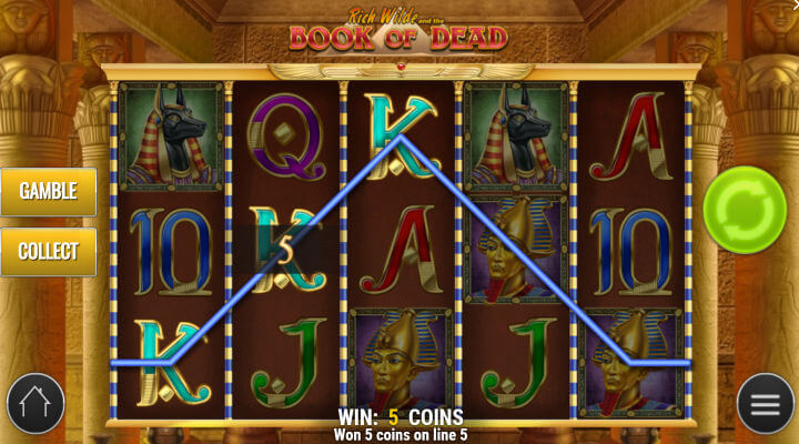 Grundspelet i Book of Dead