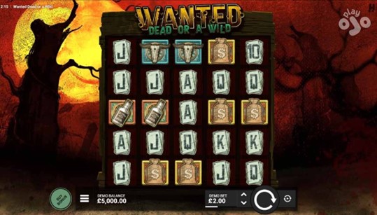 Wanted Dead or a Wild slot screenshot