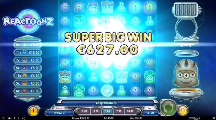 Reactoonz Slot Screenshot