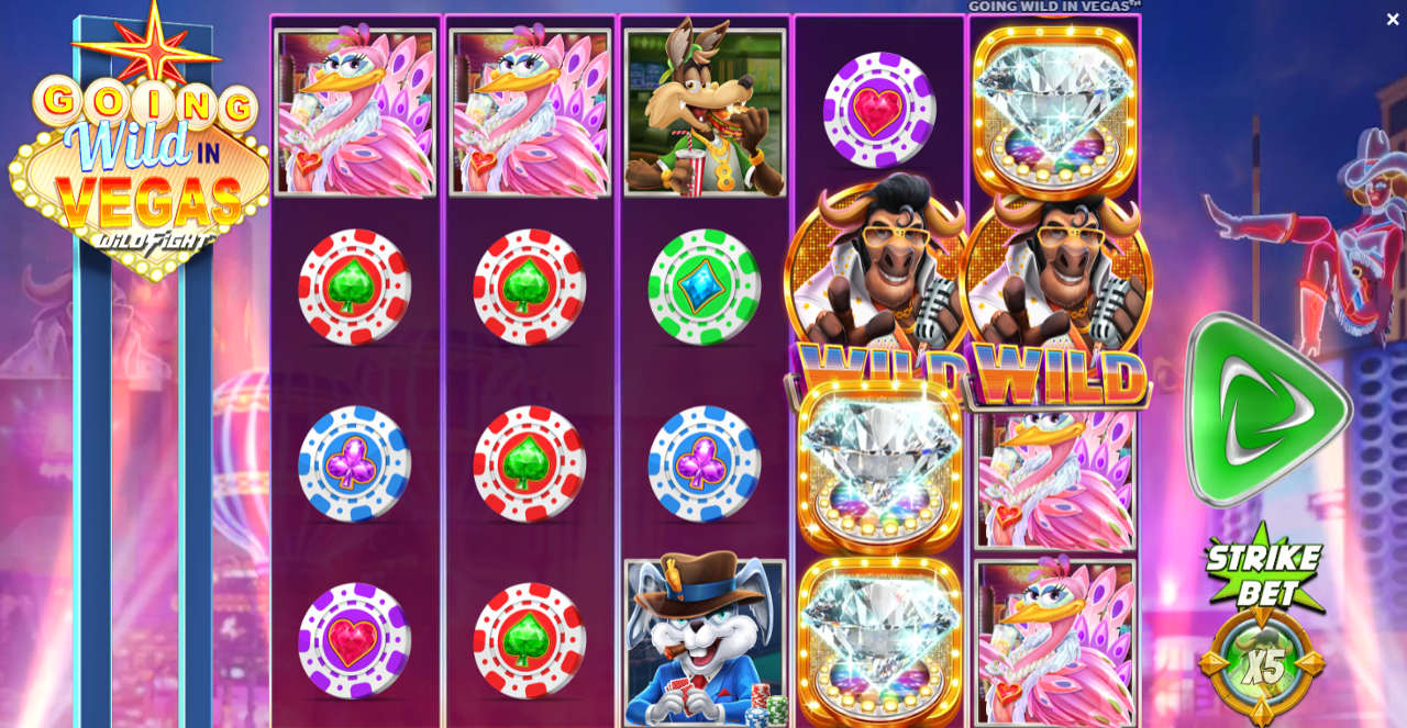 Going Wild in Vegas Wild Fight Slot Features