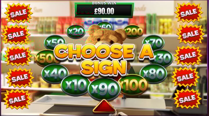 Super Mart Free Spins bonus in Ted slot online