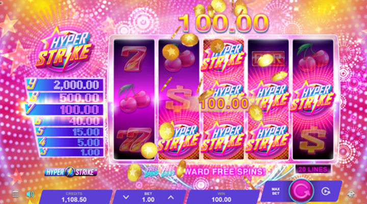 Hyper Strike Slot Features Screenshot