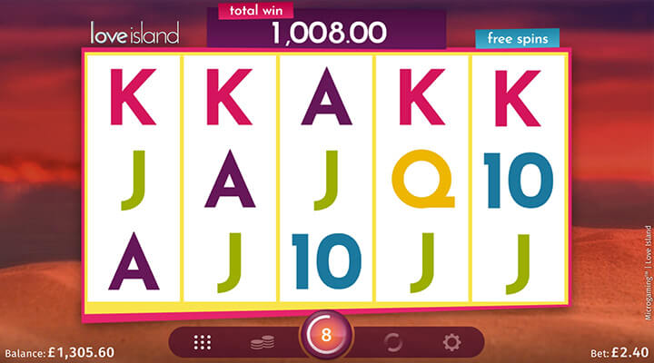 Love Island Slot Screenshot