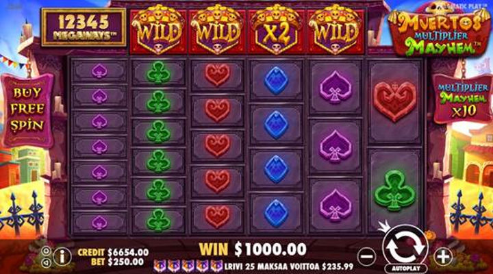 Muertos Multiplier Megaways Features Screenshot