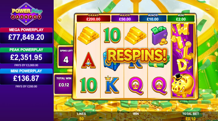 Piggies and the Bank Mega Fire Blaze Slot Screenshot