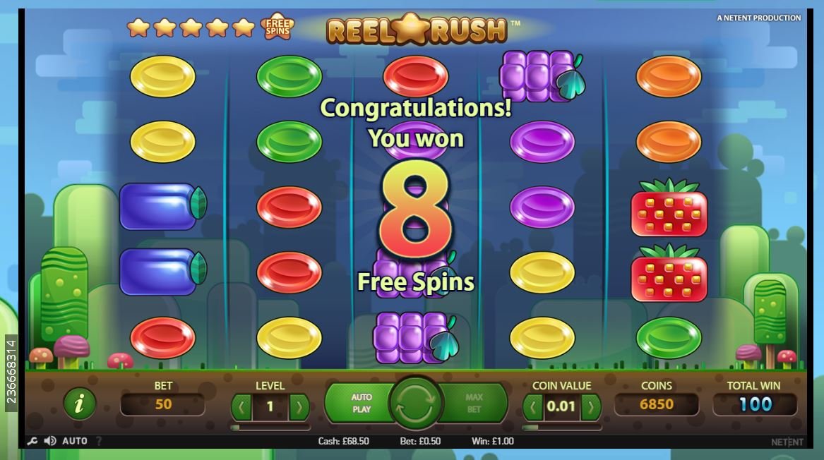 Reel Rush RTP is high- playOjo