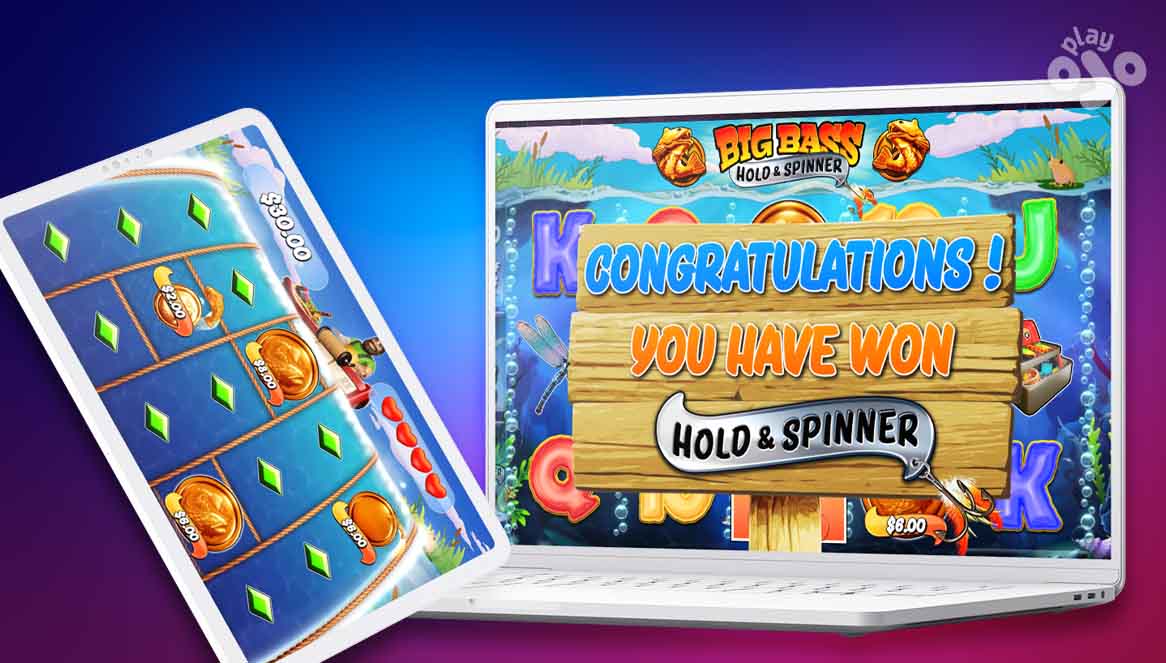 Showing the Hold and Spinner bonus round in play