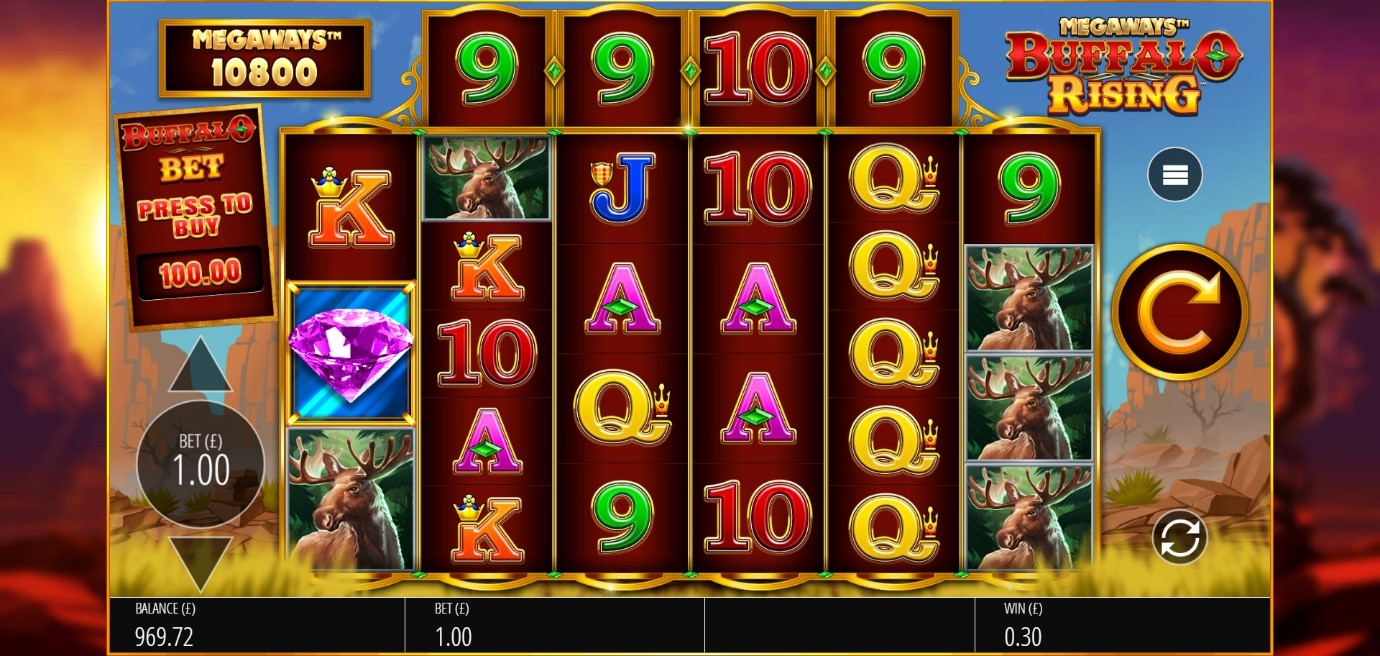 Play Buffalo Rising Megaways slot online at PlayOJO