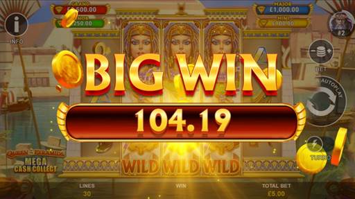 Queen of the Pyramids: Mega Cash Collect Features Screenshot