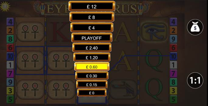 Eye of Horus Slot Screenshot