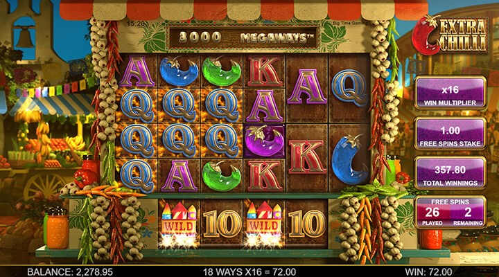 Stacked Zeus symbols on 2nd reel create big win on Zeus 1000 slot online
