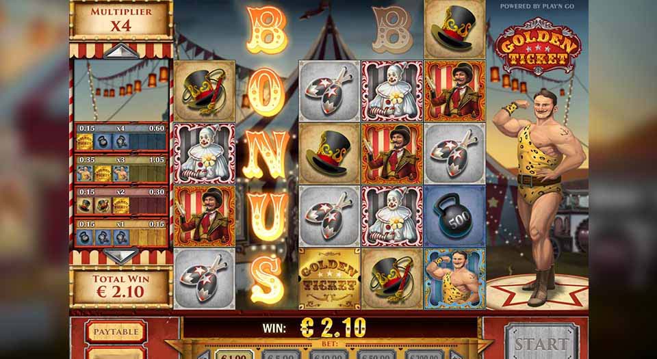 Golden Ticket video slot is the bonus games