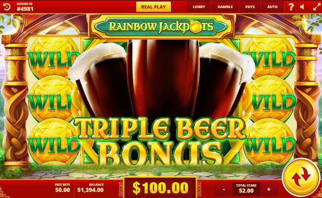 Rainbow Jackpots Slot Screenshot