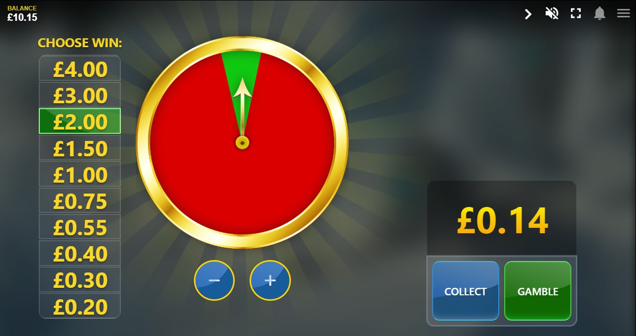 Gamble feature in Thor’s Lightning online slot machine