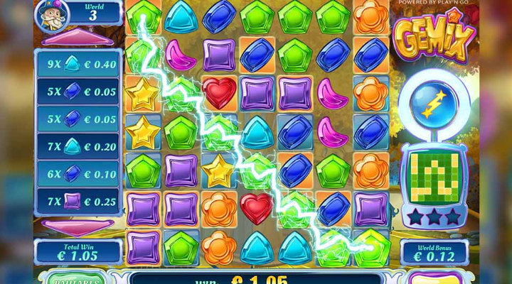 Gemix slots game gives you Crystal Charge