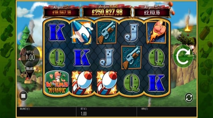 Worms Reloaded Slot Screenshot