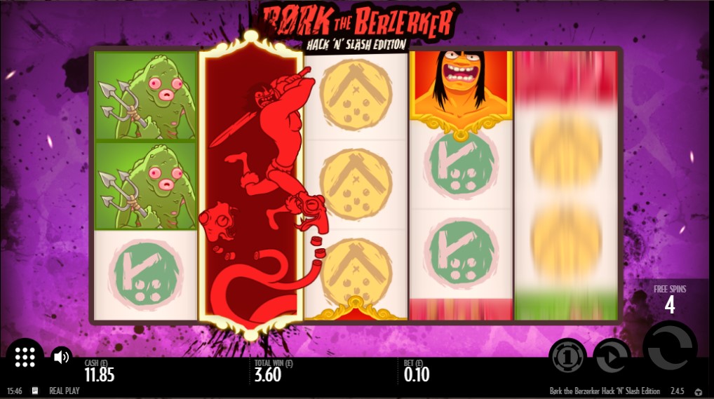 Free Spins bonus feature in Børk The Berzerker online slot