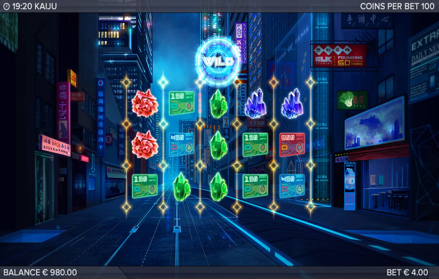 Unusual reel format in PlayOJO’s Kaiju online slot game