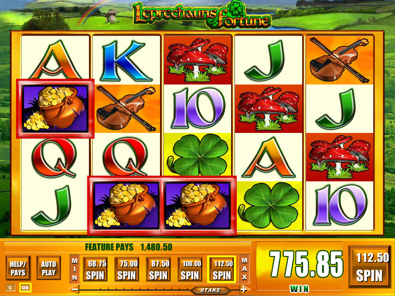 win free spins at Leprechaun's Fortune slots game