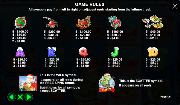 Christmas Big Bass Bonanza slot features