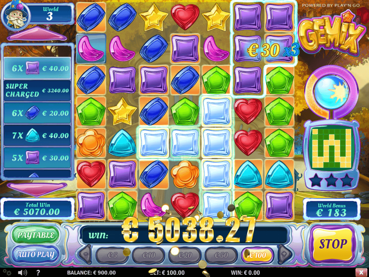 Big win in Super Mode in PlayOJO’s GEMiX video slot, made by Play’N GO