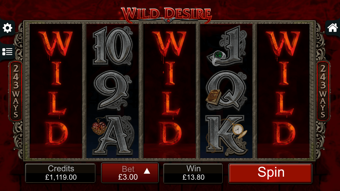 Wild Desire bonus feature from Immortal Romance slot on mobile